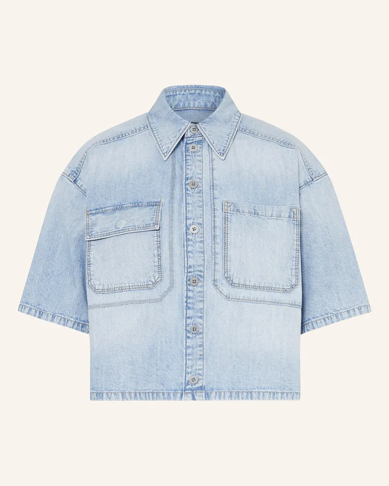 G-STAR RAW Cropped-Jeansbluse Blau