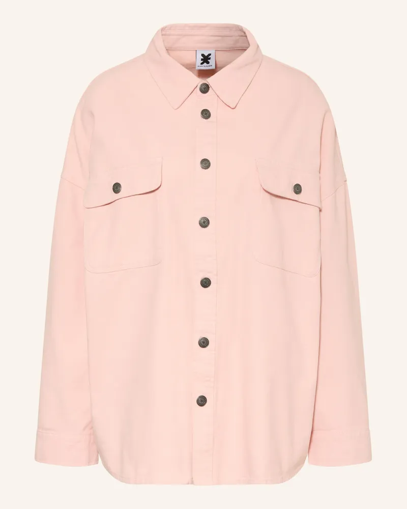Karo Kauer Jeans-Overshirt rosa Hellrosa