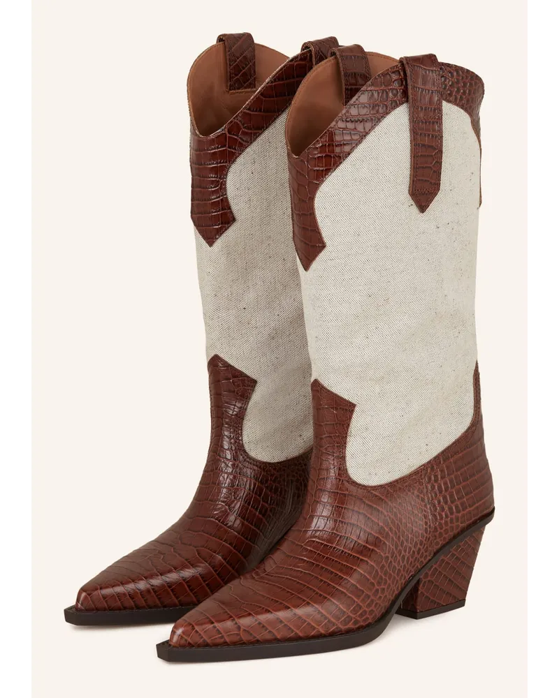 Paris Texas Cowboy Boots ROSARIO - HELLBRAUN/ BRAUN Braun