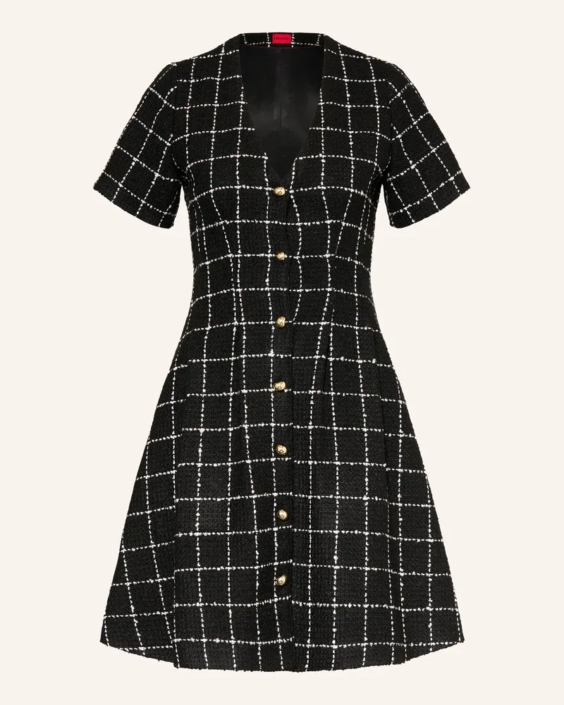 HUGO BOSS Bouclé-Kleid KIKLA Schwarz