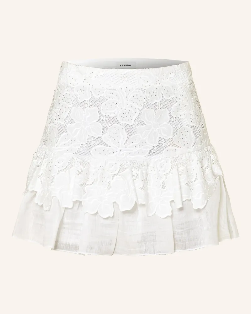 Sandro Rock Mit Lochspitze Und Schmucksteinen weiss Weiss