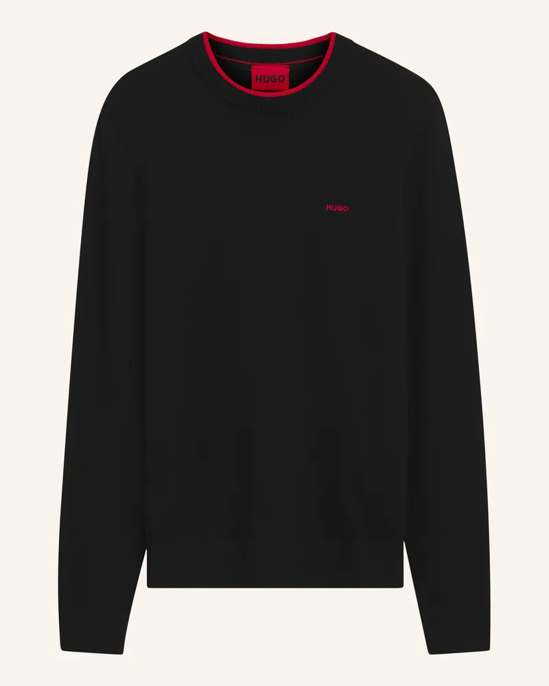 HUGO BOSS Pullover San Cudo-1 Regular Fit schwarz Schwarz