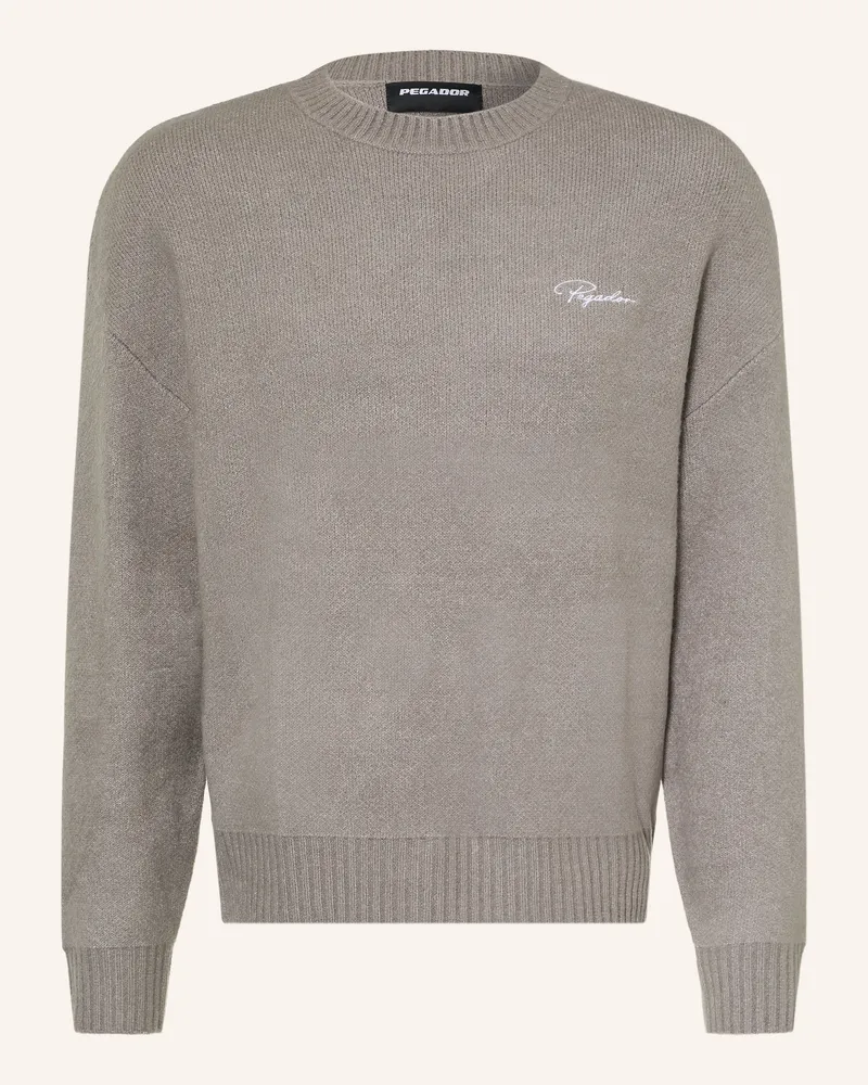 PEGADOR Oversized-Pullover Signar gruen Grau