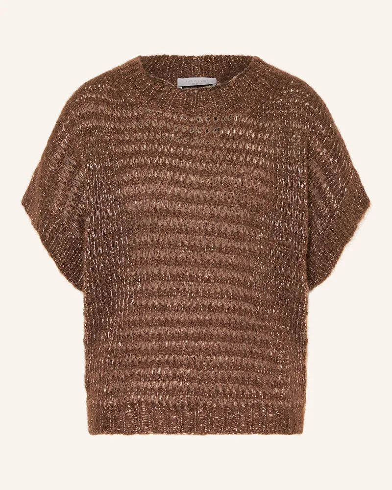 Rich&Royal Strickshirt mit Glitzergarn Braun