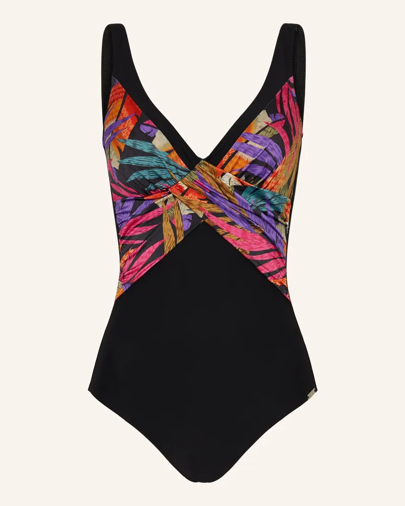 Charmline Shape-Badeanzug PALM POETRY Schwarz