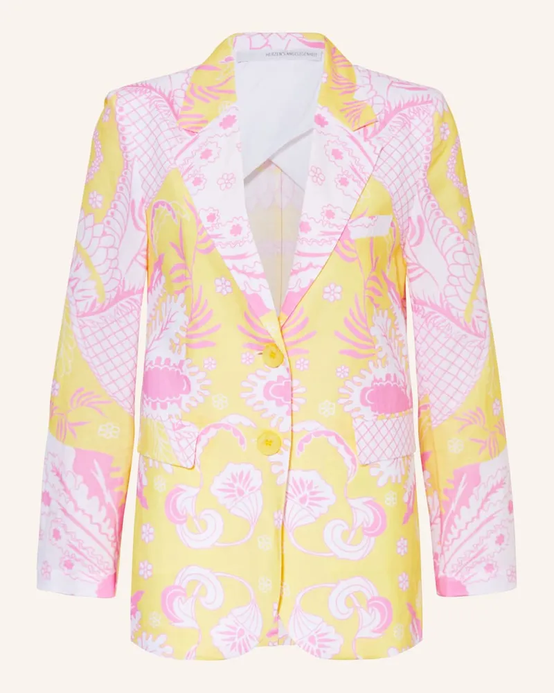 Herzen's Angelegenheit Blazer mit Leinen Rosa