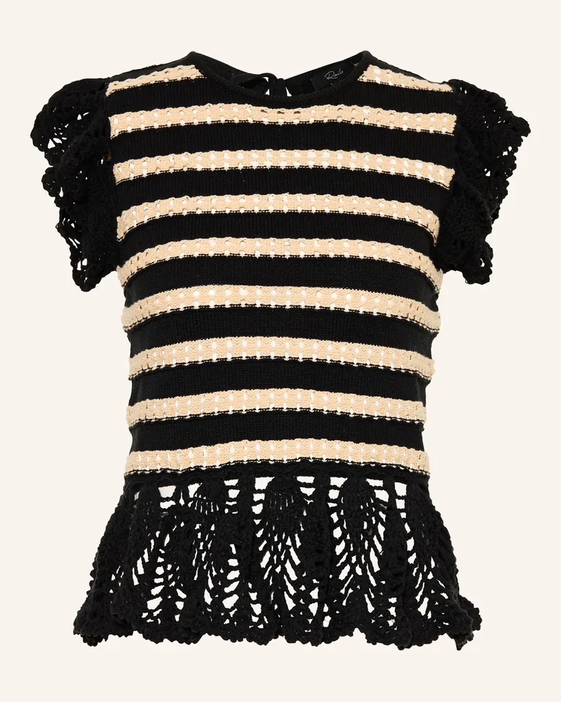 RAILS Stricktop COEN mit Rüschen Schwarz