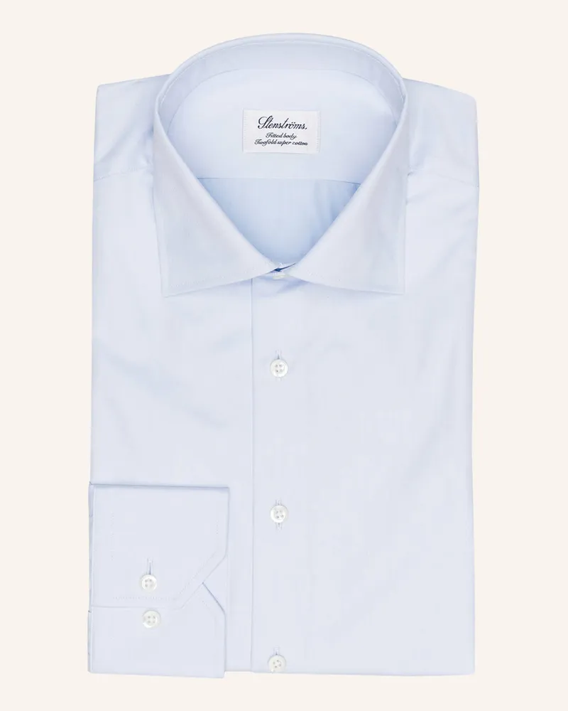 Stenströms Hemd Fitted Body blau Hellblau