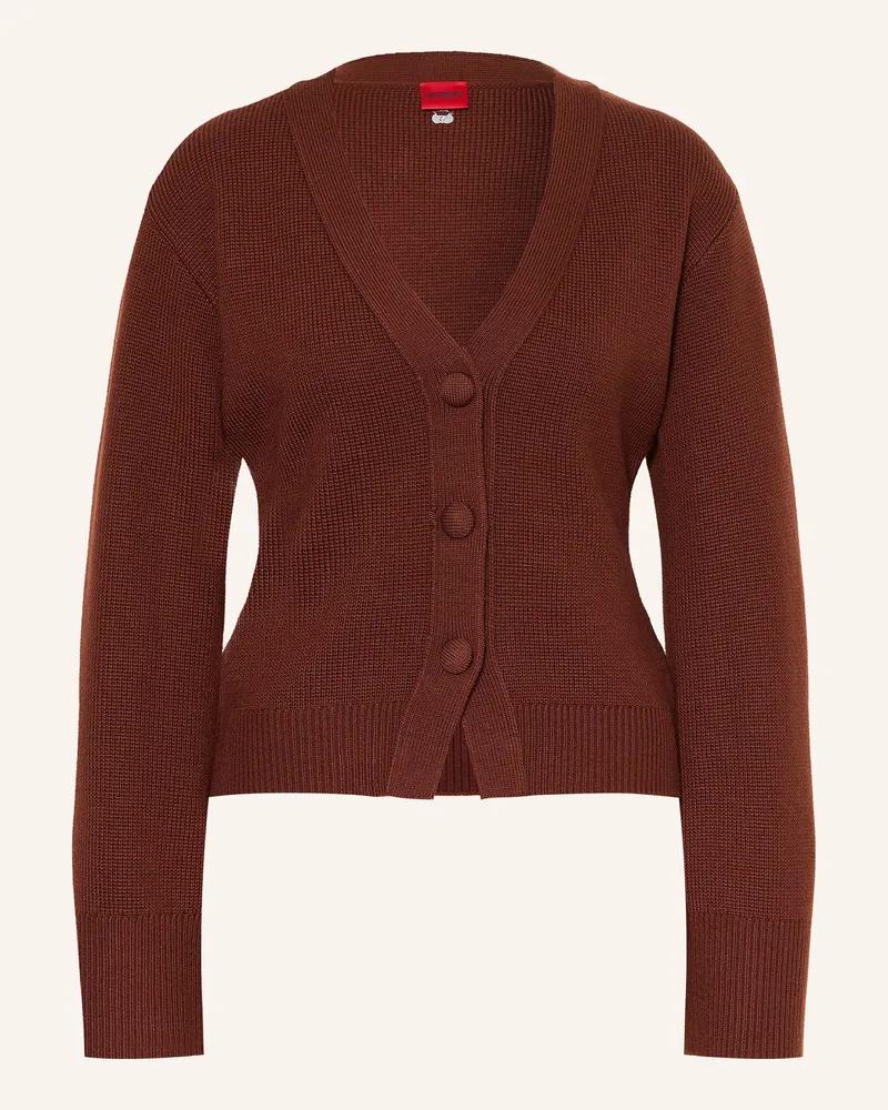 HUGO BOSS Strickjacke Selosy braun Braun