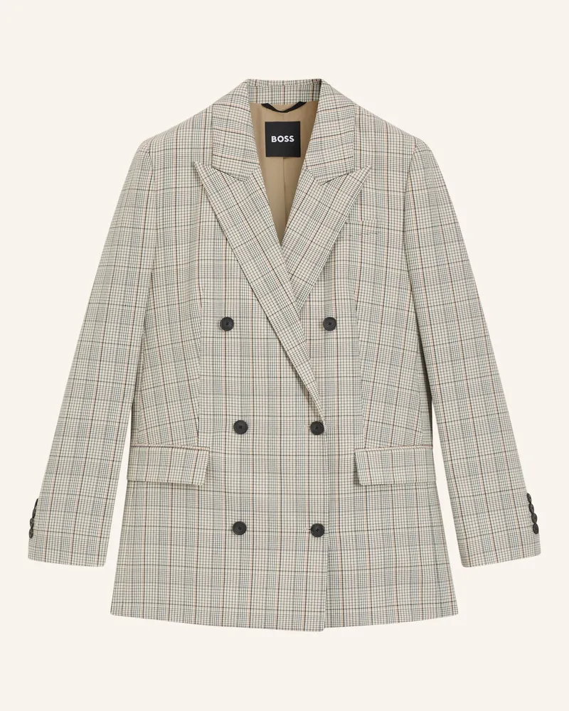 HUGO BOSS Blazer jukana1 Regular Fit grau Weiss