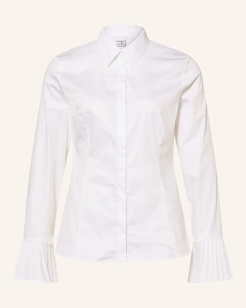 tonno e panna Hemdbluse Mit Plissees weiss Weiss
