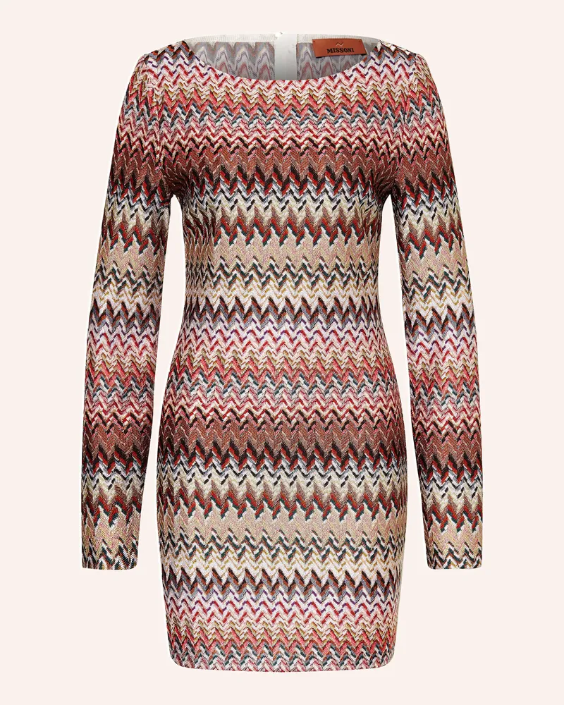 Missoni Strickkleid mit Glitzergarn Rot