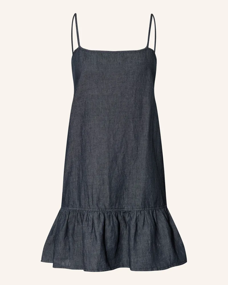 HUGO BOSS Jeanskleid Kabati Mit Rüschen blau Dunkelblau