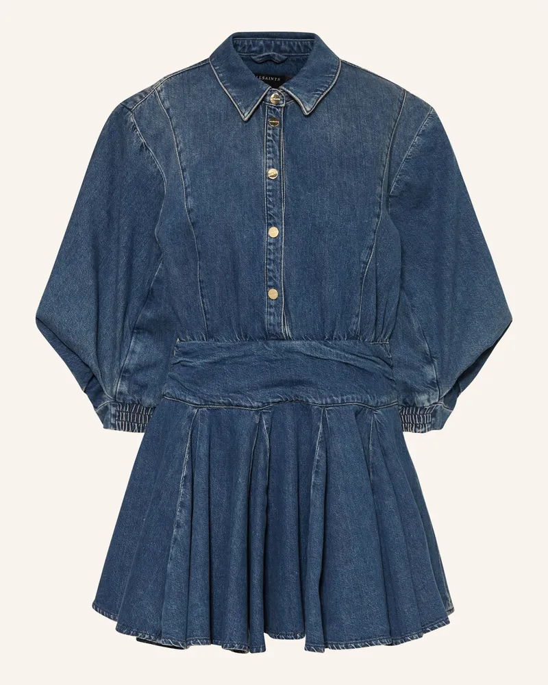AllSaints Jeanskleid Arlo Mit 3/4-Arm blau Blau