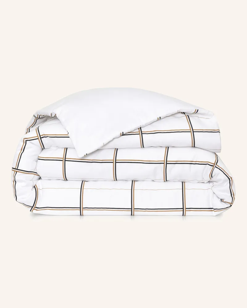 HUGO BOSS Bettwäsche Set Bosscheck weiss Weiss