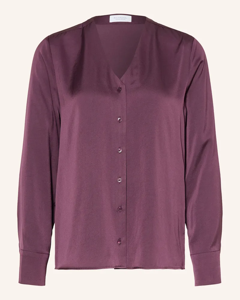Rich&Royal Satinbluse lila Dunkellila