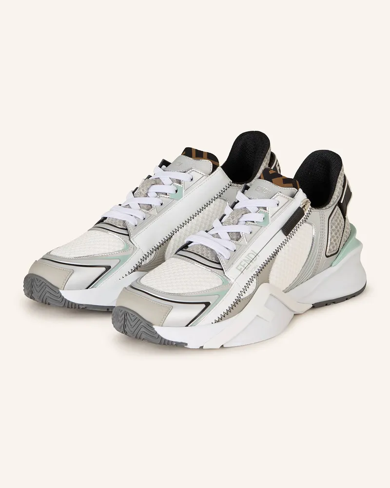 Fendi Sneaker Flow silber Weiss