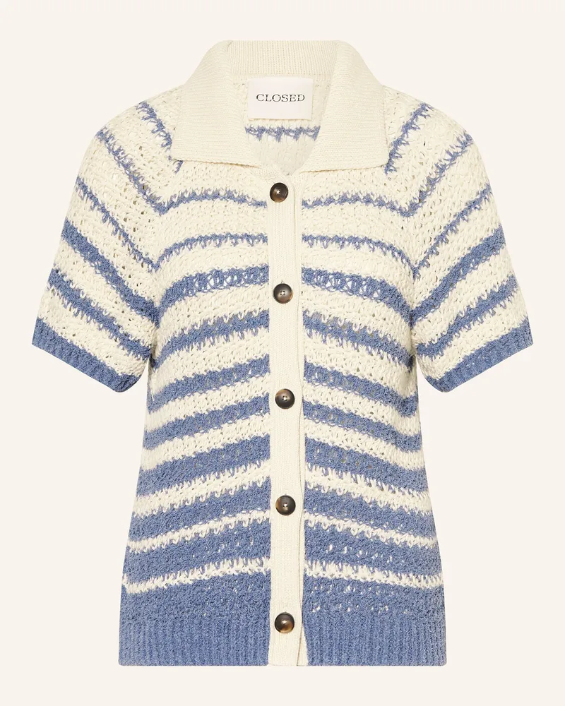 Closed Strickbluse blau Creme
