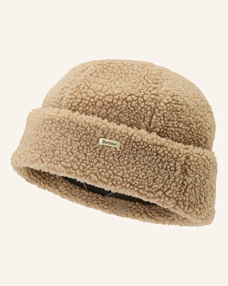 Barbour Teddyfell-Mütze Cathy beige Camel