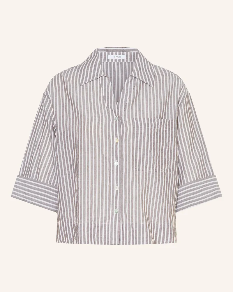 OPUS Bluse FRICA mit 3/4-Arm Khaki