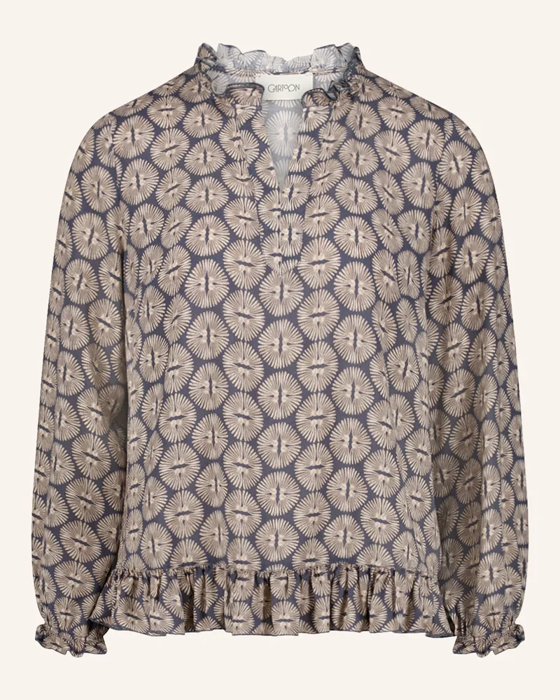 Cartoon Blusenshirt Mit Rüschen blau Dunkelblau