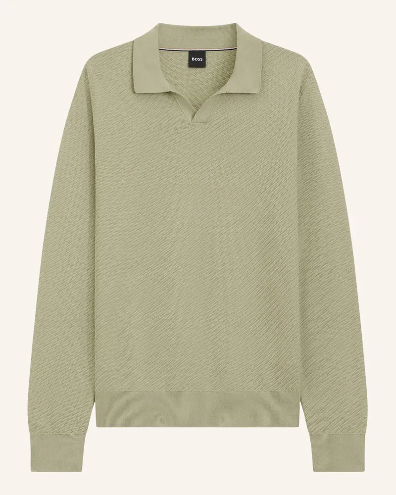 HUGO BOSS Pullover H-Lomarino Regular Fit gruen Khaki
