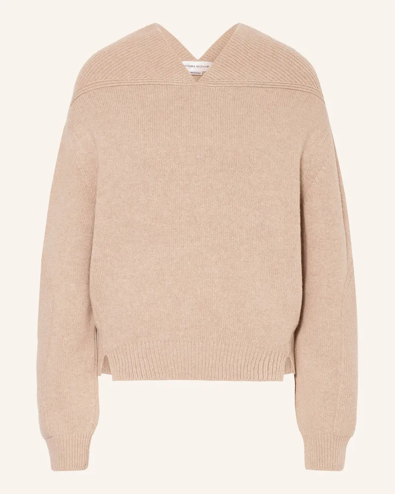 Victoria Beckham Pullover mit Cashmere Hellbraun