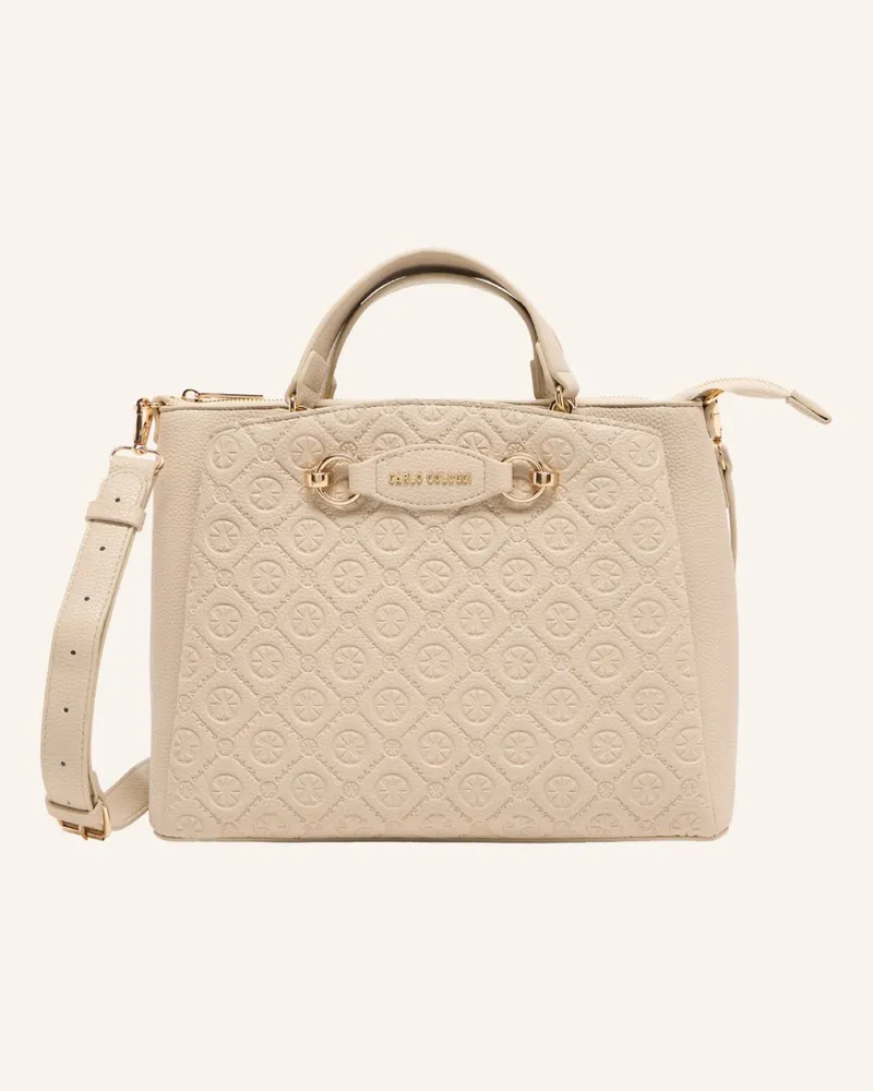 Carlo Colucci Handtasche Mit Logoprägung Erla beige Beige