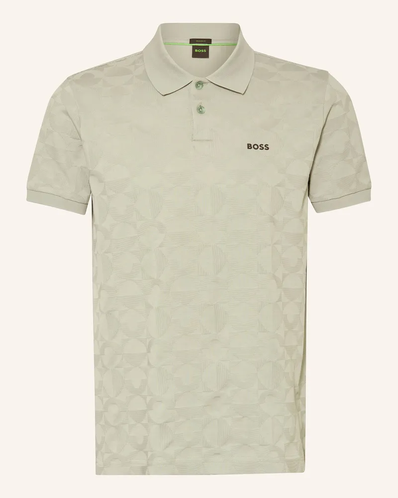 HUGO BOSS Jersey-Poloshirt PIRAX Relaxed Fit Hellgrün