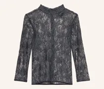 Trachtenbluse Lina Aus Spitze Mit 3/4-Arm grau