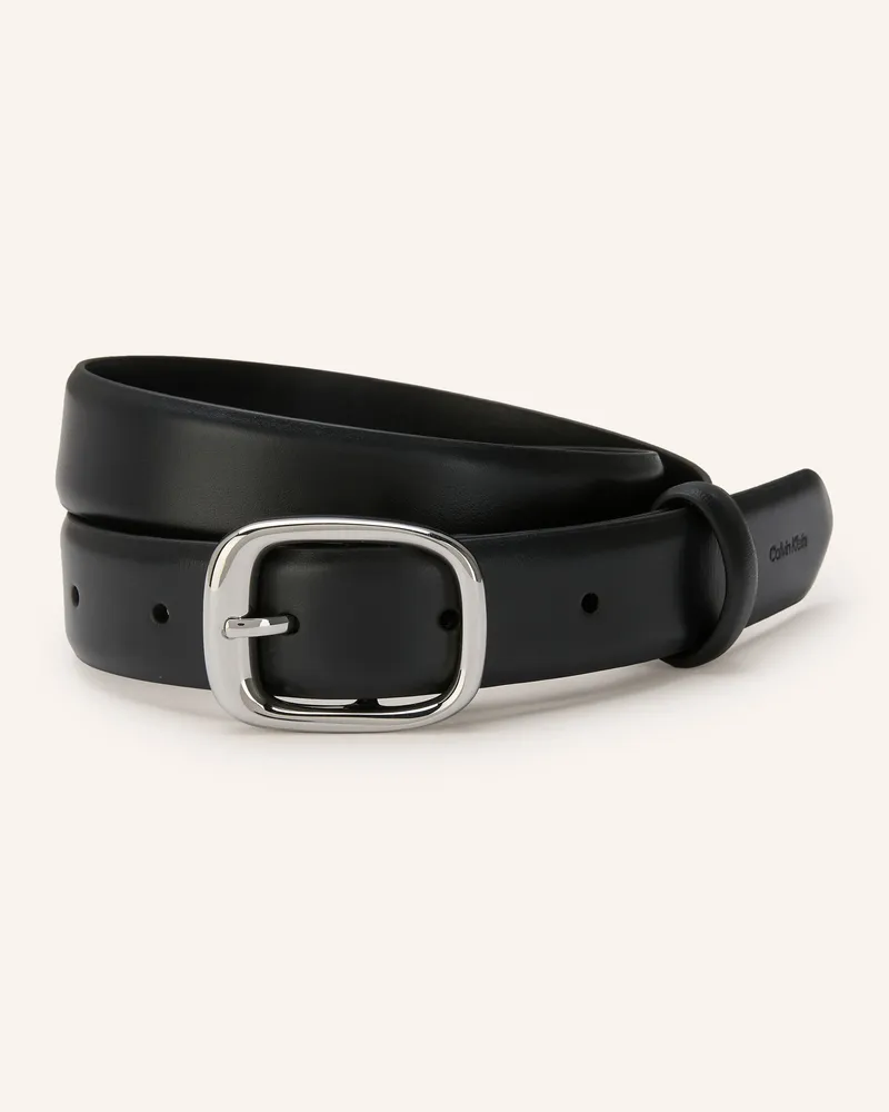 Calvin Klein Ledergürtel schwarz Schwarz
