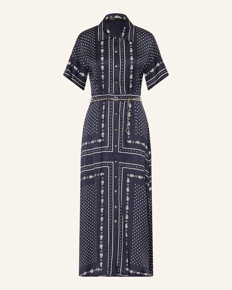Maje Hemdblusenkleid Aus Satin blau Dunkelblau