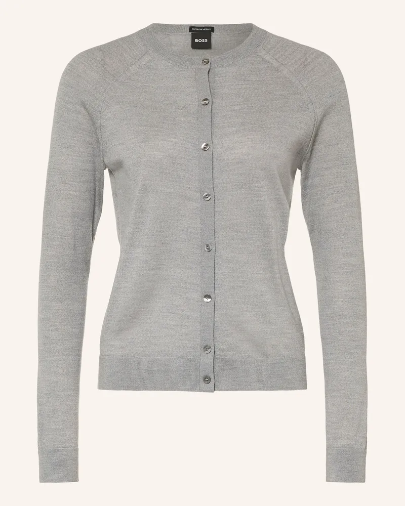 HUGO BOSS Strickjacke Fonami grau Grau