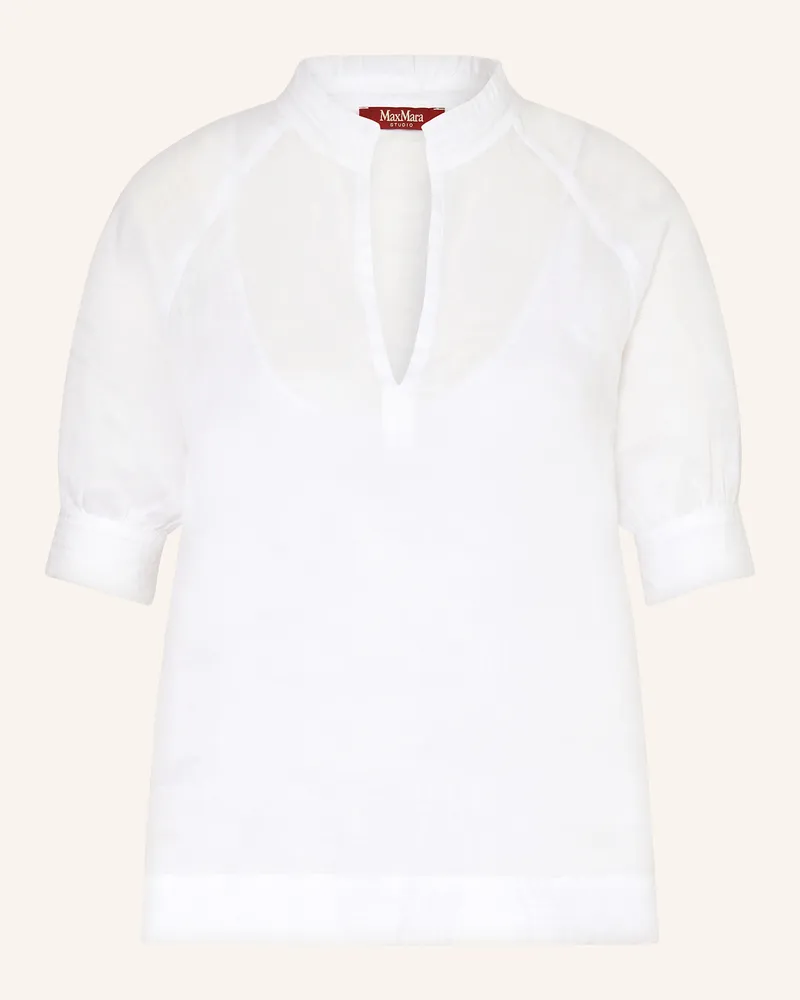 Max Mara Bluse Orvieto Mit Rüschen weiss Weiss