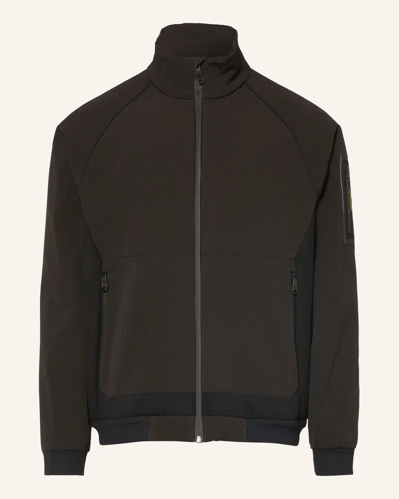 HUGO BOSS Jacke Cord Fleece Im Materialmix schwarz Schwarz