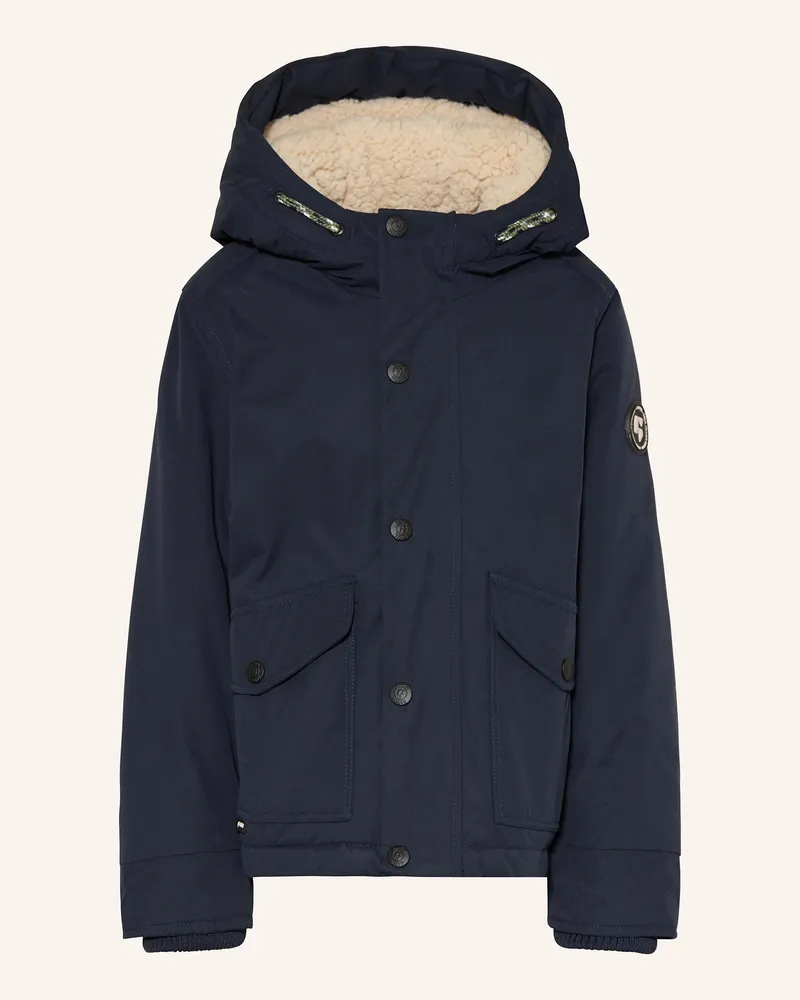 Garcia Jeanswear Parka mit Kunstfell Dunkelblau