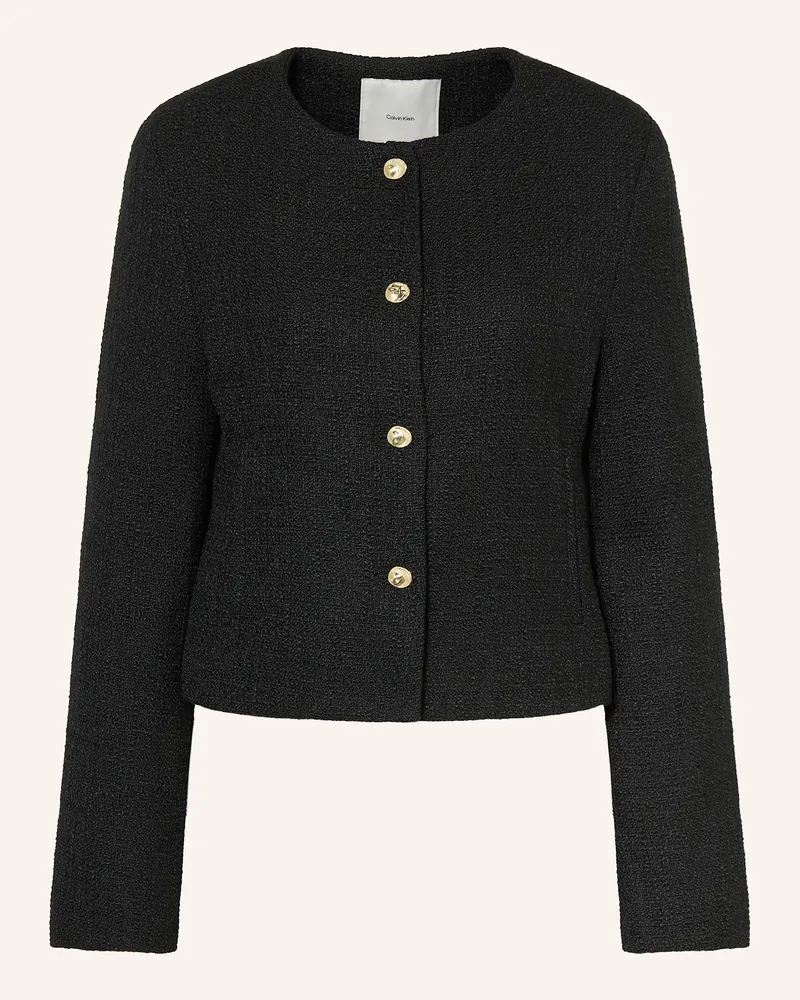 Calvin Klein Kastenjacke Schwarz
