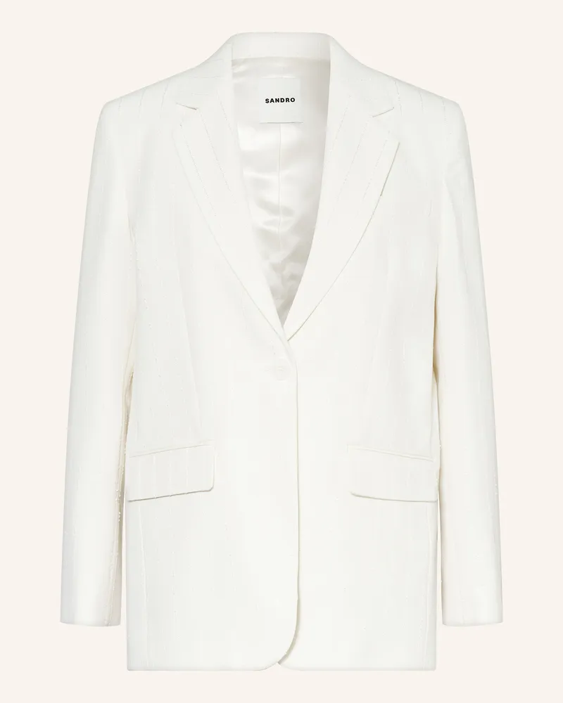 Sandro Blazer mit Pailletten Ecru