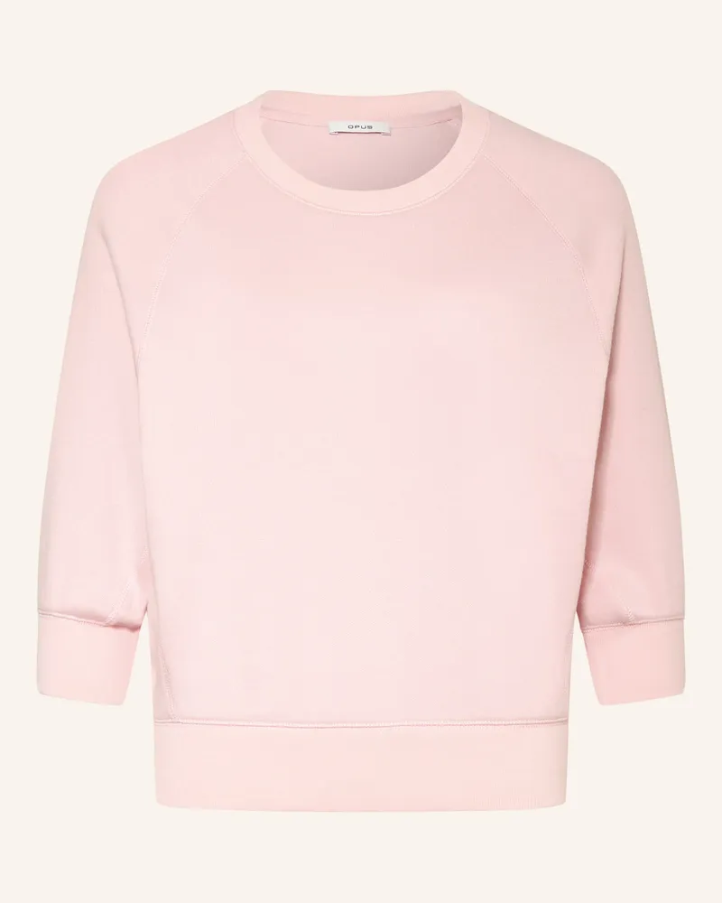 OPUS Sweatshirt Garki Mit 3/4-Arm rosa Hellrosa