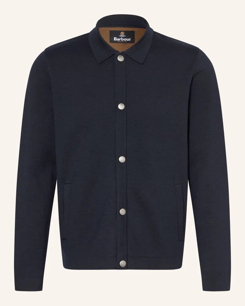 Barbour Strick-Overjacket Florcombe blau Dunkelblau