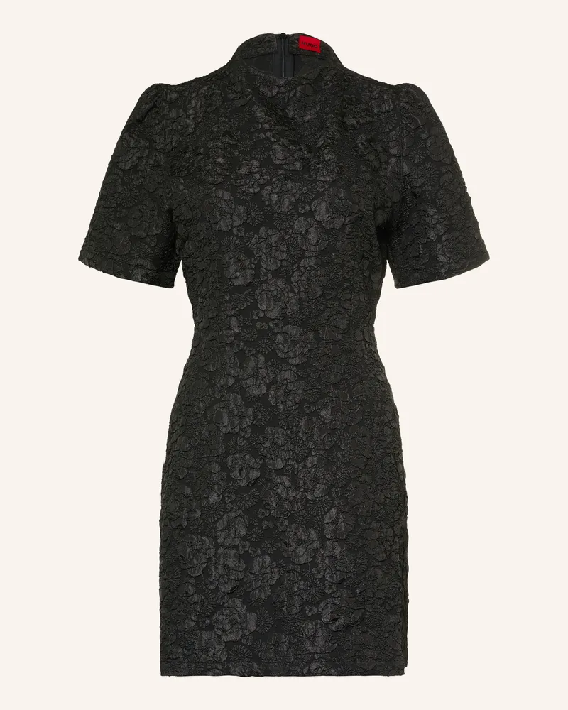 HUGO BOSS Brokatkleid Kiane schwarz Schwarz