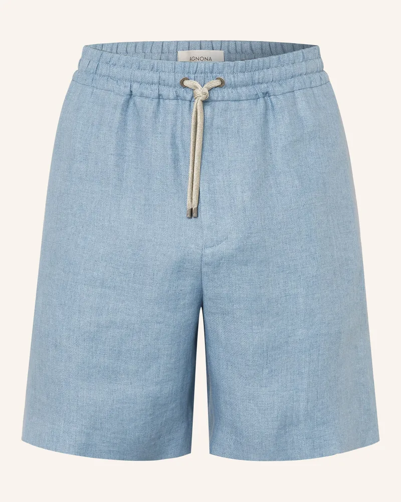 AGNONA Leinenshorts Blau