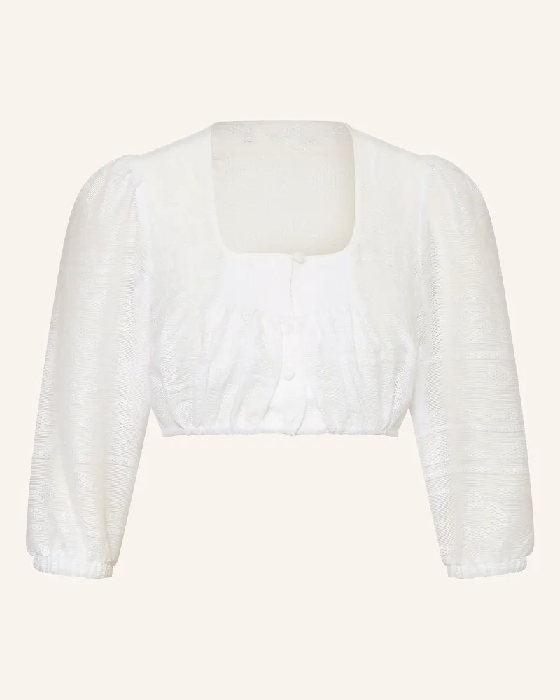 Sportalm Dirndlbluse mit 3/4-Arm Weiss