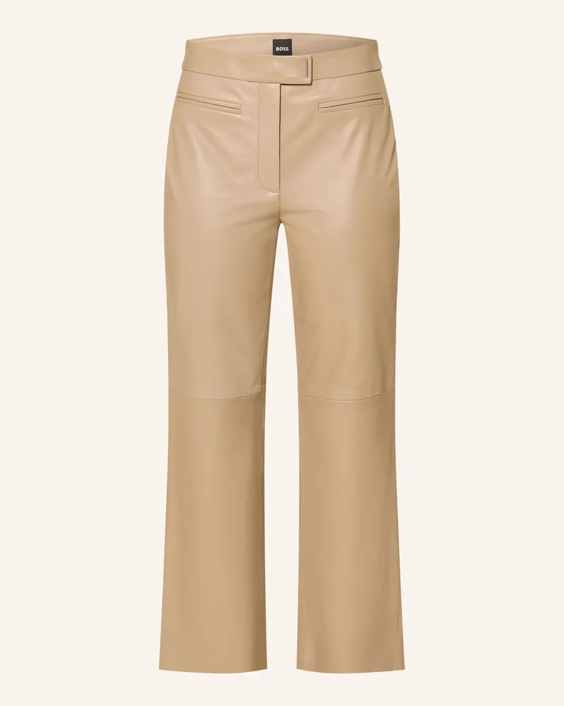 HUGO BOSS Lederhose Simary beige Beige