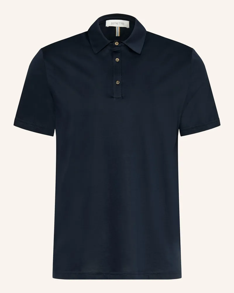 DISTRETTO12 Jersey-Poloshirt Menta blau Dunkelblau