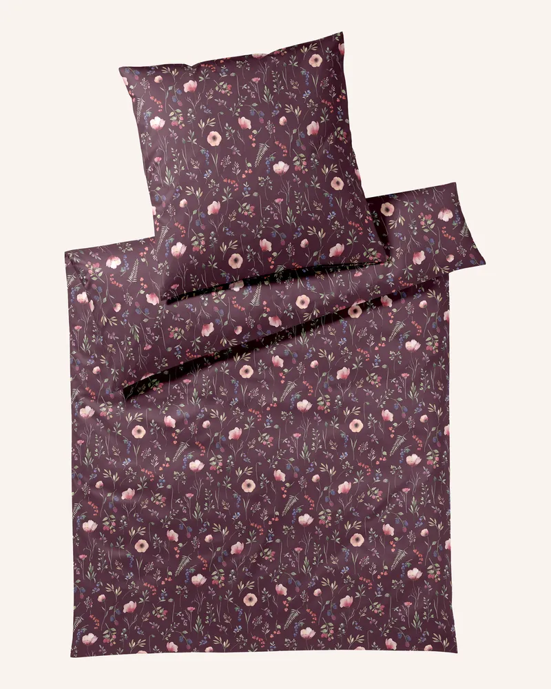 elegante Bettwäsche Sorbet rot Dunkellila