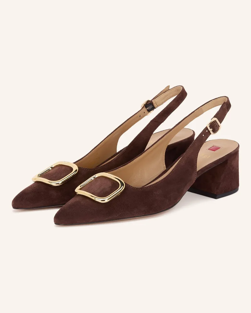 Högl Slingpumps braun Dunkelbraun