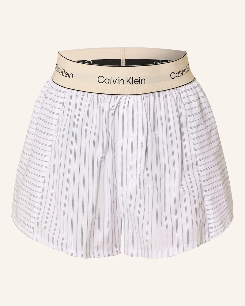 Calvin Klein Schlafshorts HERITAGE COTTON POPLIN Weiss