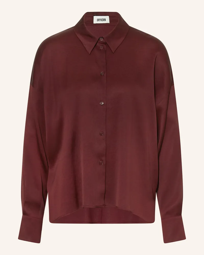 Drykorn Hemdbluse CLOELIA aus Satin Dunkelrot