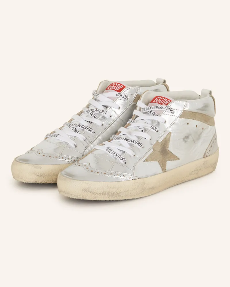 Golden Goose Sneaker MID STAR Silber